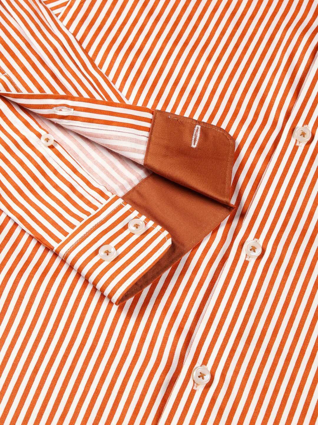 Thomas Scott Premium Striped Button-Down Collar Long Sleeves Formal Shirt