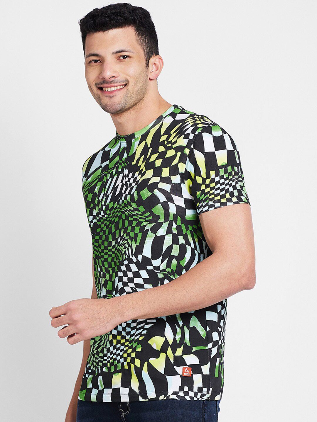 Being Human Abstract Printed Round Neck T-shirt