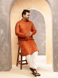 SOJANYA PLUS Men Mandarin Collar Kurta