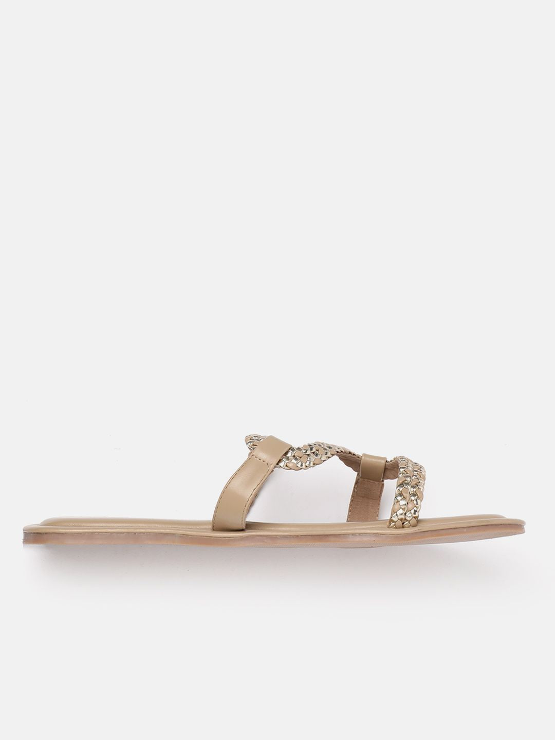 DressBerry Women Striped Open Toe Flats