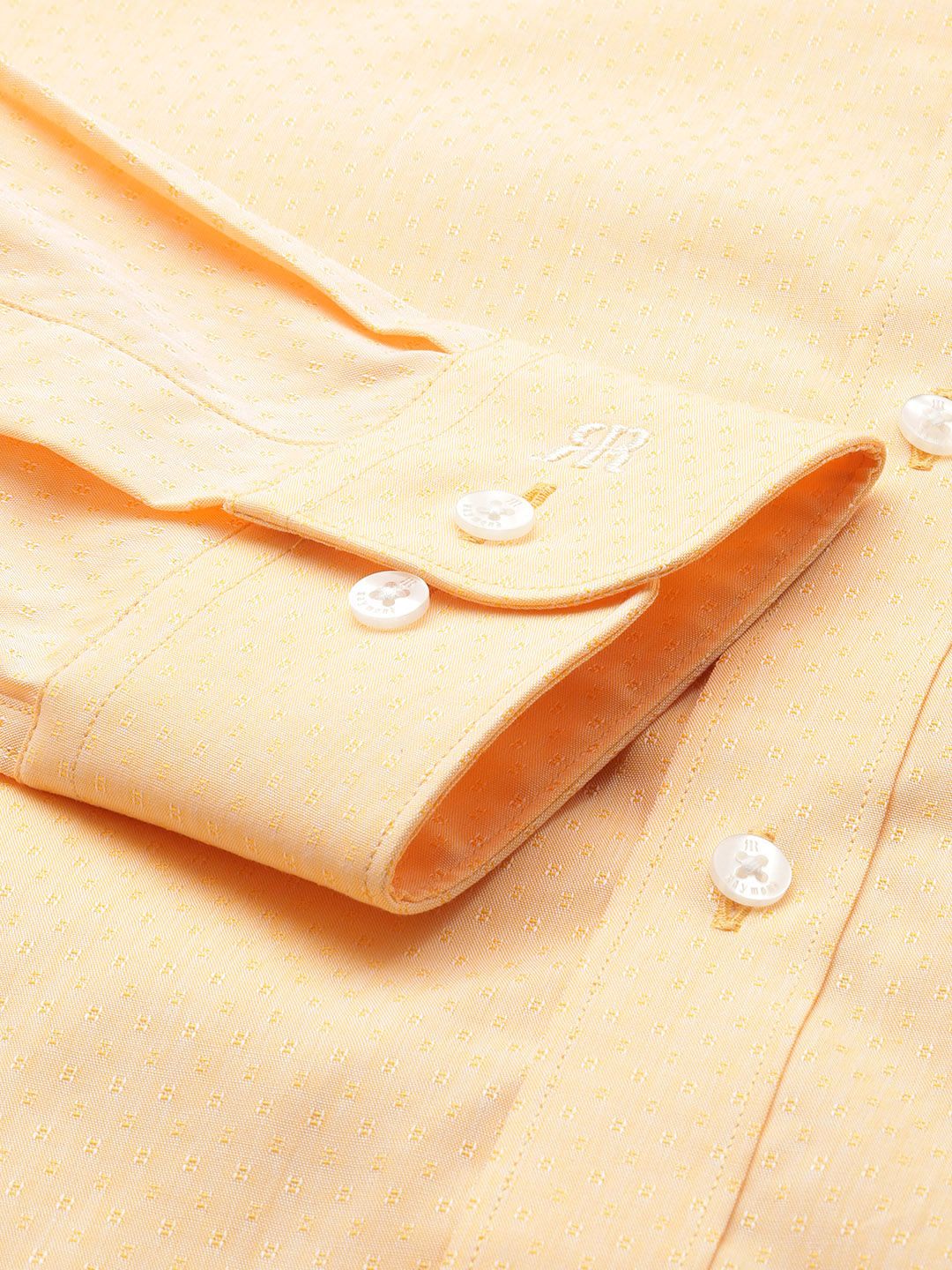 Raymond Slim Fit Self Design Textured Pure Cotton Formal Shirt