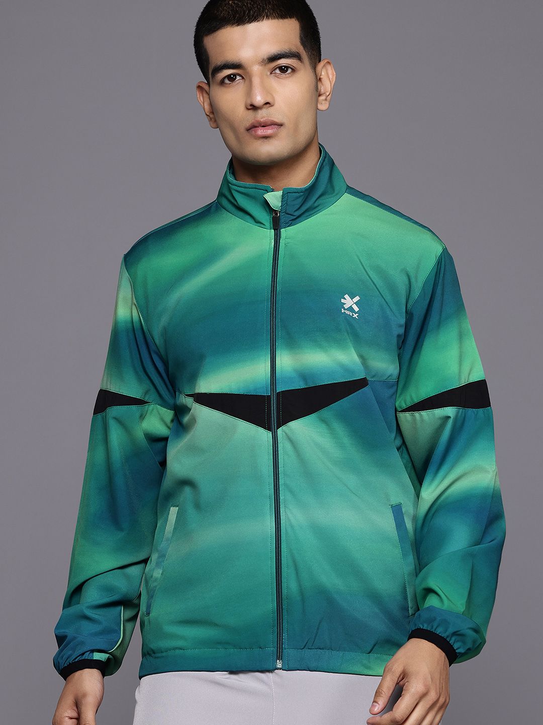 HRX by Hrithik Roshan Dyed Rapid-Dry Running Jacket