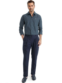 RARE RABBIT Men Comfort Spread Collar Checked Cotton Casual Shirt