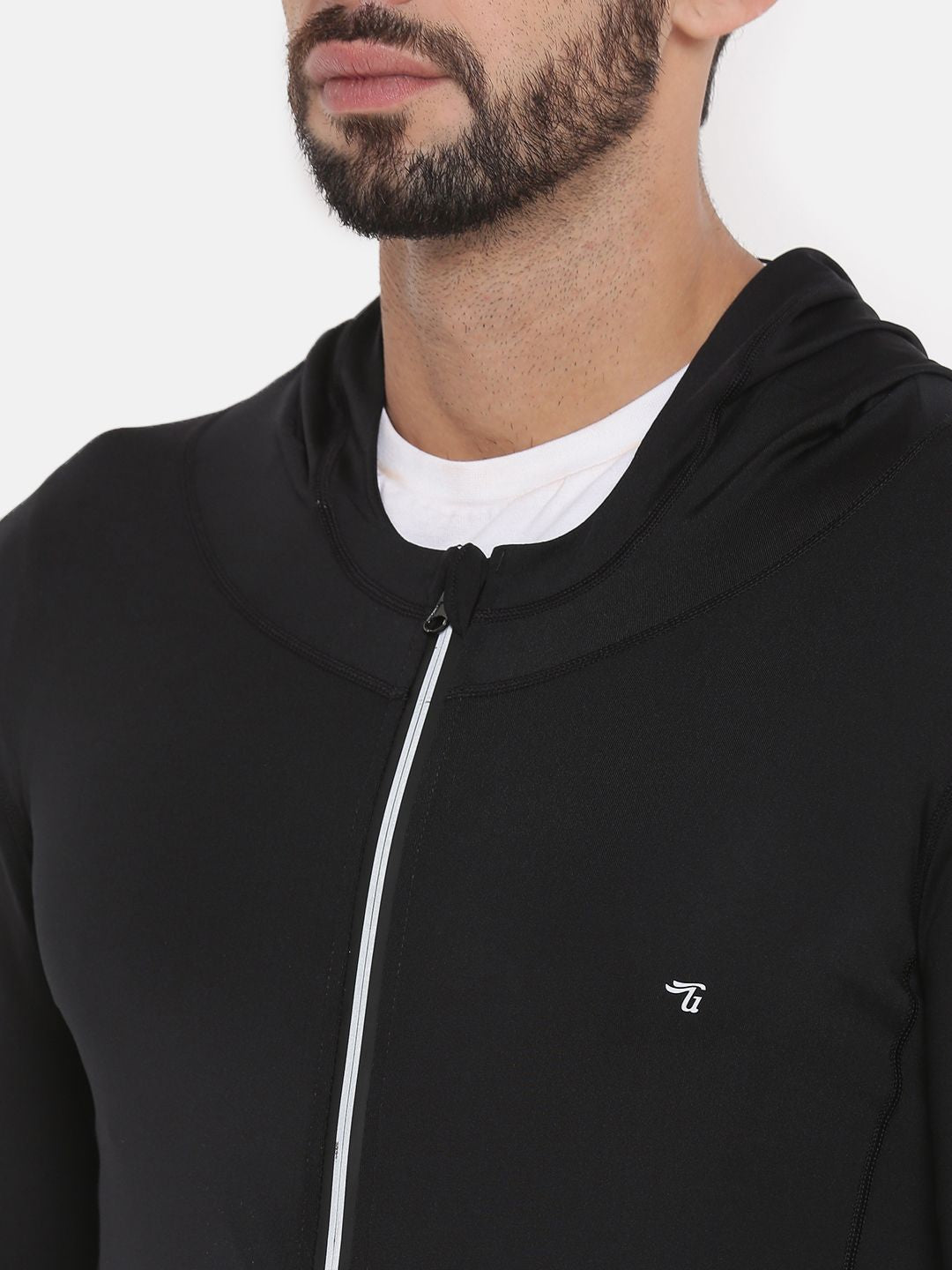 The Indian Garage Co Men Black Solid Sporty Jacket
