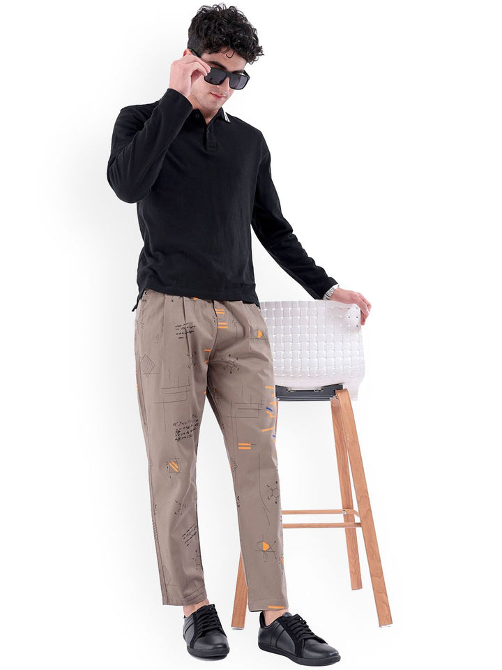 The Indian Garage Co Abstract Printed Cotton Loose Fit Trouser