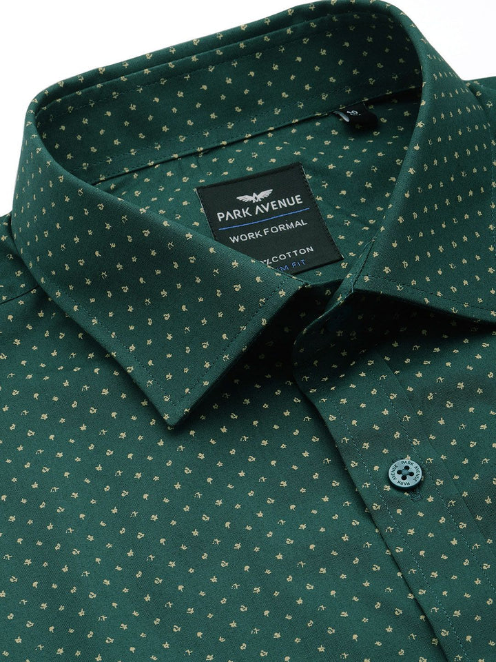 Park Avenue Pure Cotton Slim Fit Printed Formal Shirt