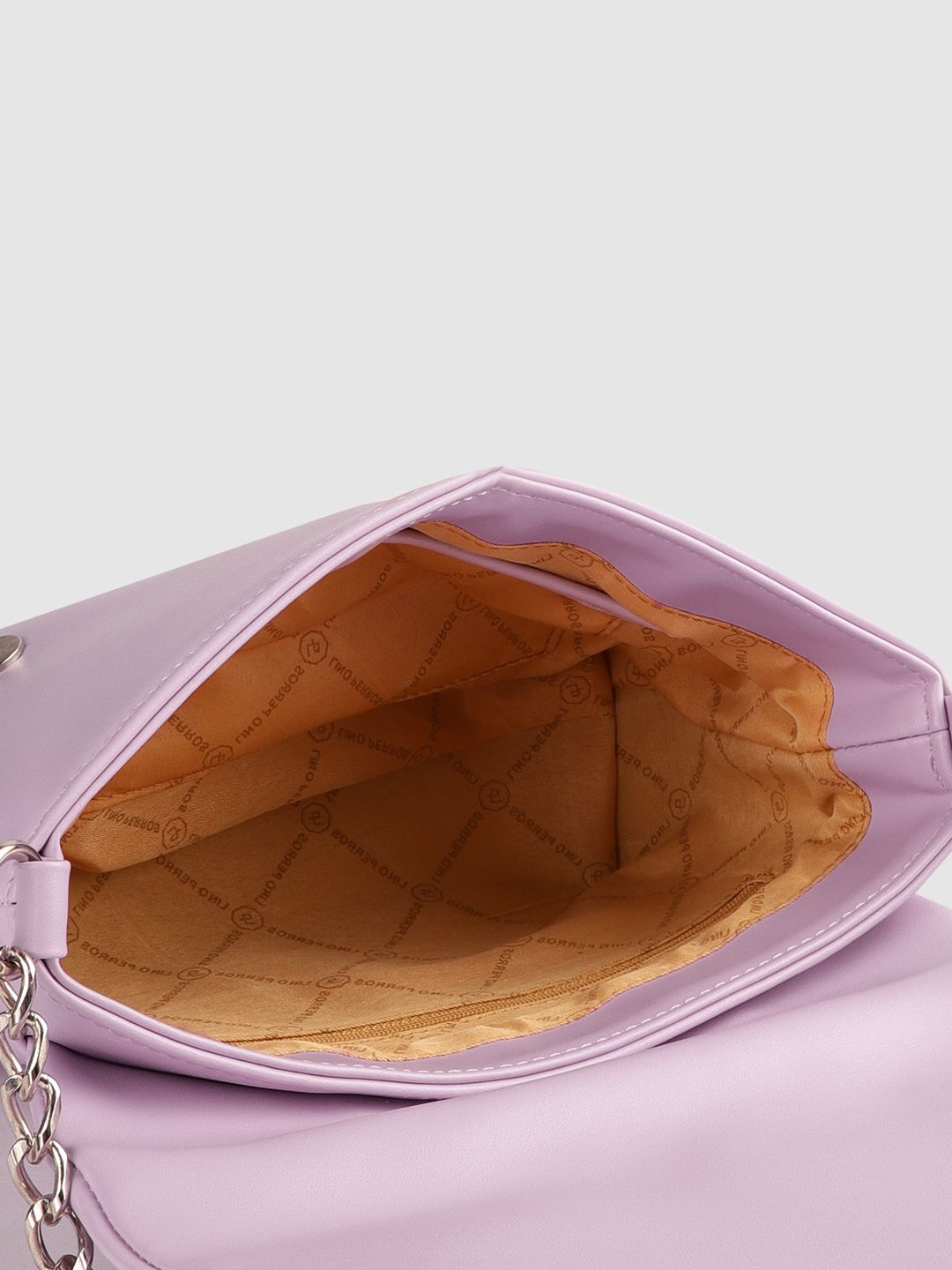 Lino Perros Women Lavender Solid Structured Sling Bag