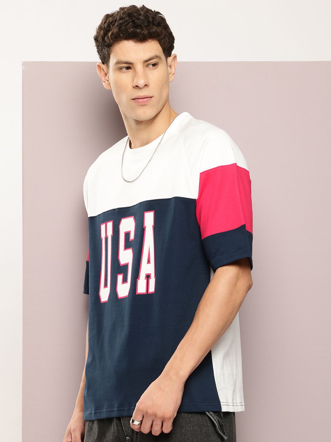 DILLINGER Men Typography Printed Oversized T-shirt