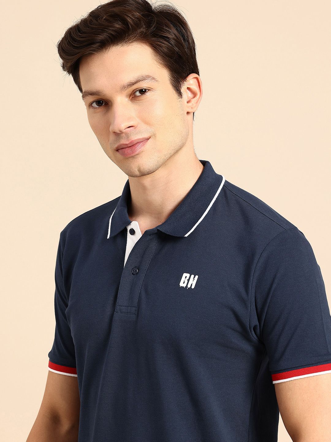 Being Human Polo Collar Pure Cotton T-shirt
