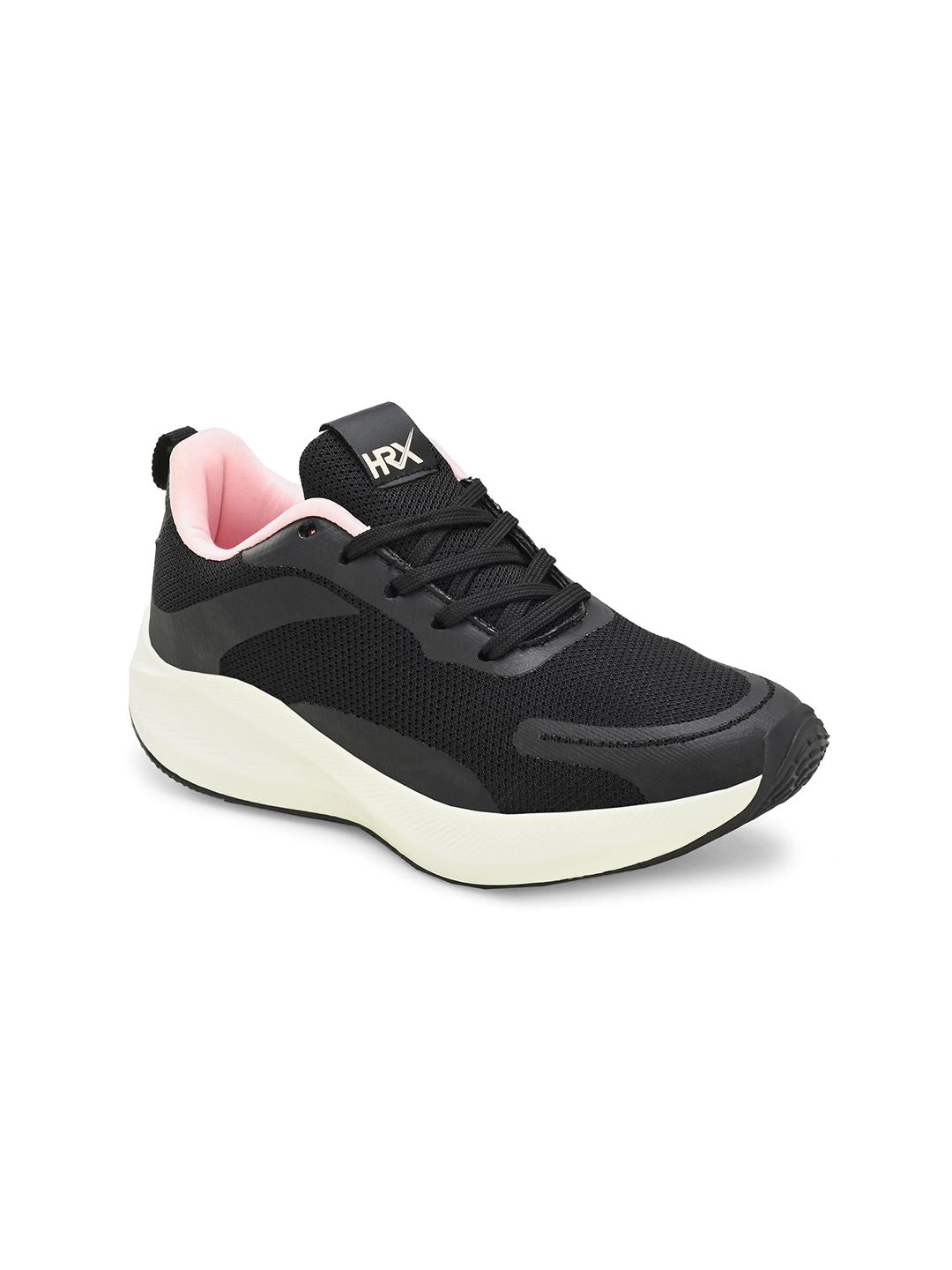 HRX by Hrithik Roshan Women Black & Pink Memory Foam Mesh Running Shoes