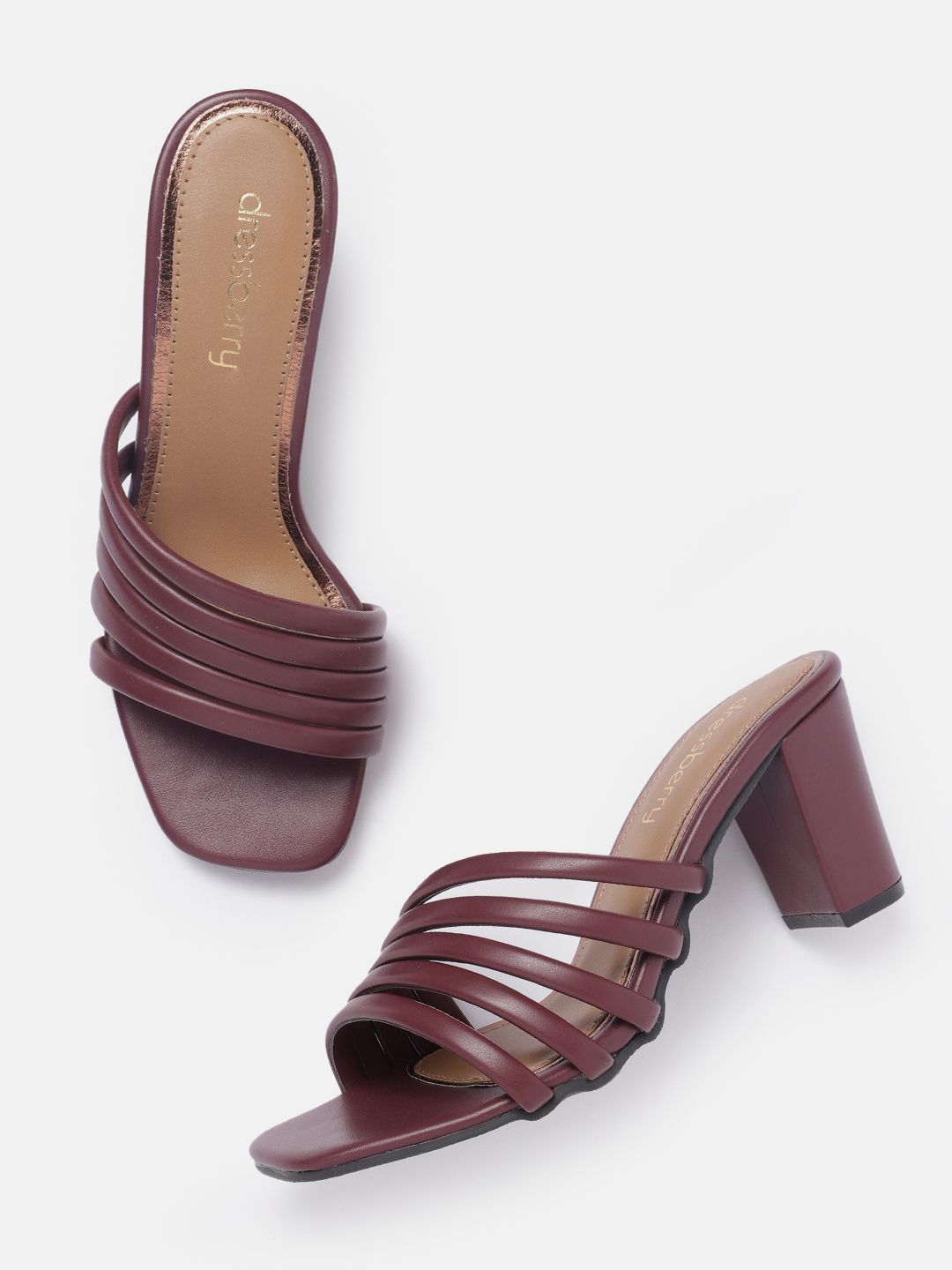 DressBerry Strappy Block Sandals