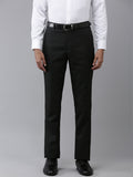 Park Avenue Men Self Design Textured Formal Trousers