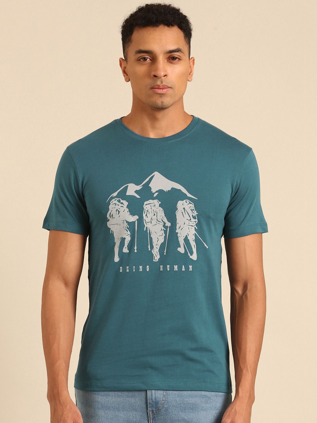 Being Human Printed Pure Cotton T-shirt