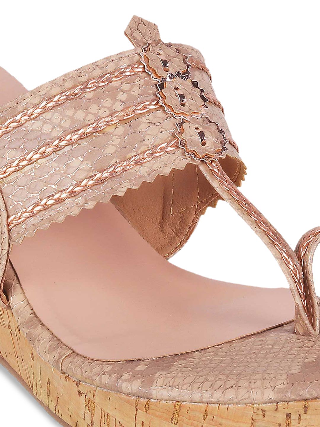 Mochi Embellished Open Toe Wedge Heels