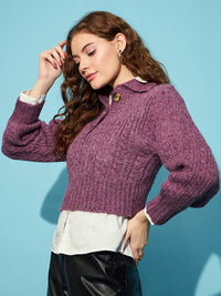 STREET 9 Self Designed Crop Pullover