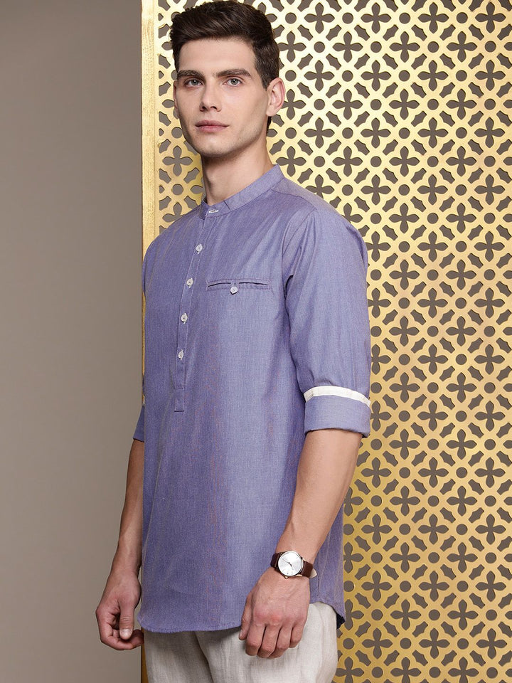 House of Pataudi Band Collar Rozana Kurta