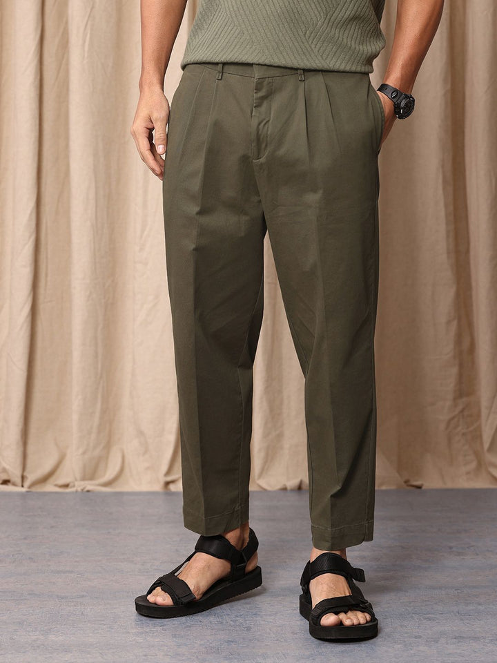 Mr Bowerbird Men Oversized Fit Pleated Trousers