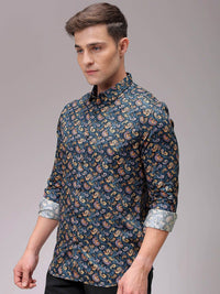 The Indian Garage Co Men Slim Fit Floral Opaque Printed Casual Shirt