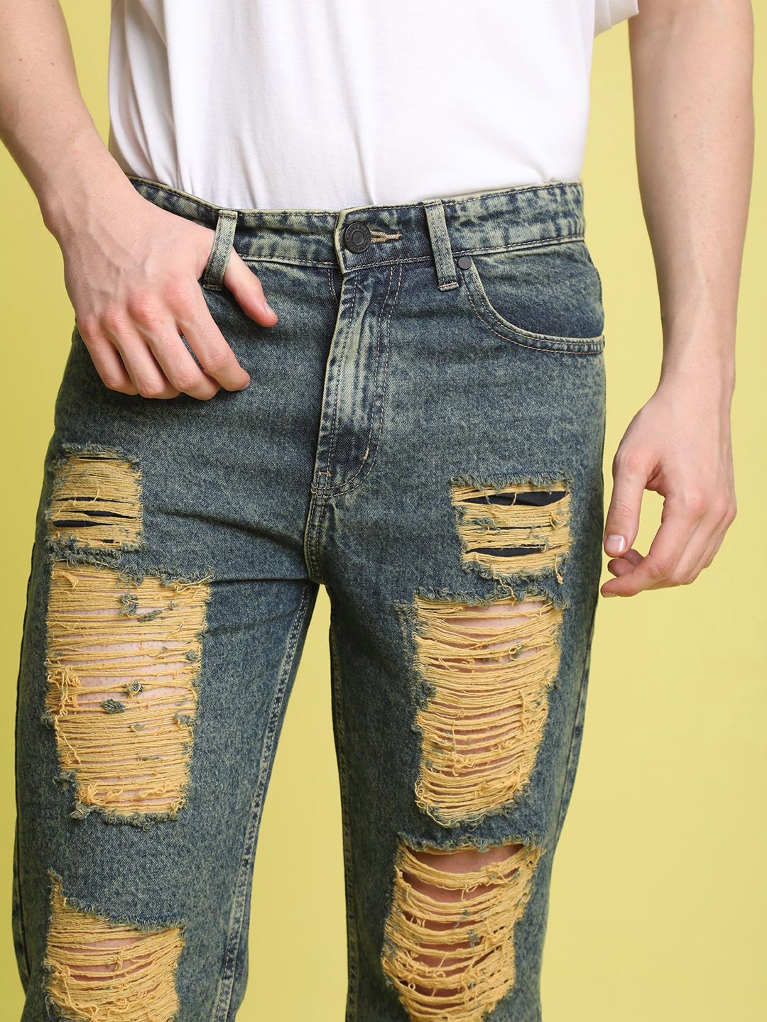 Bene Kleed Men Relaxed Fit Medium Distressed Jeans