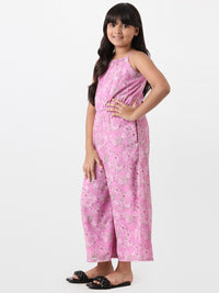 AND Girls Printed Shoulder Straps Basic Jumpsuit