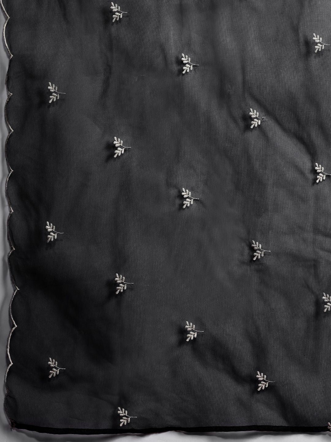 Kurta Kerja Benang Sulam Bunga Era Indo Dengan Seluar &amp; Dupatta