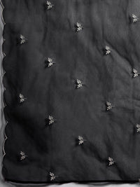 Indo Era Floral Embroidered Thread Work Kurta With Trousers & Dupatta