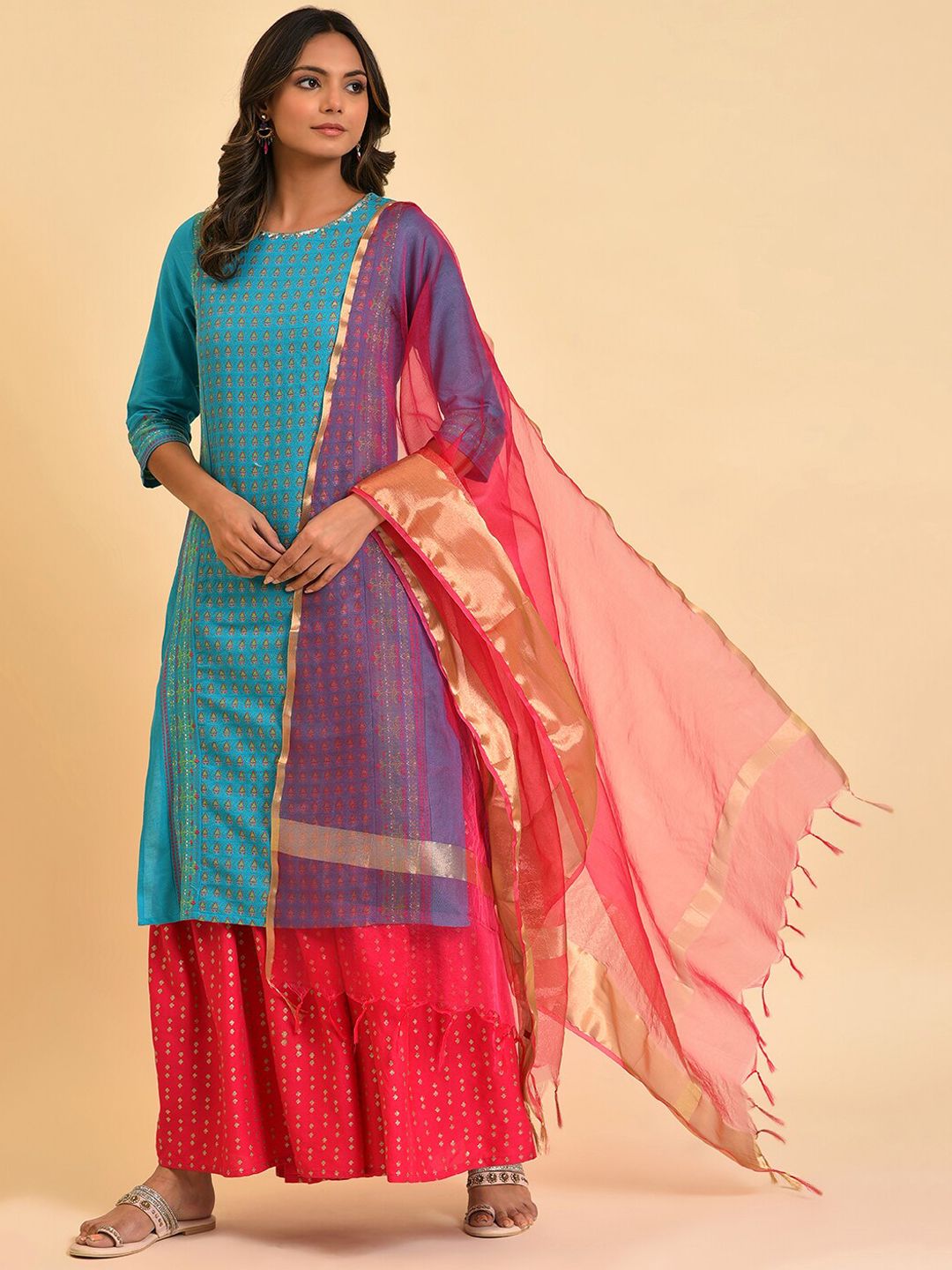 W Straight Cotton Kurta