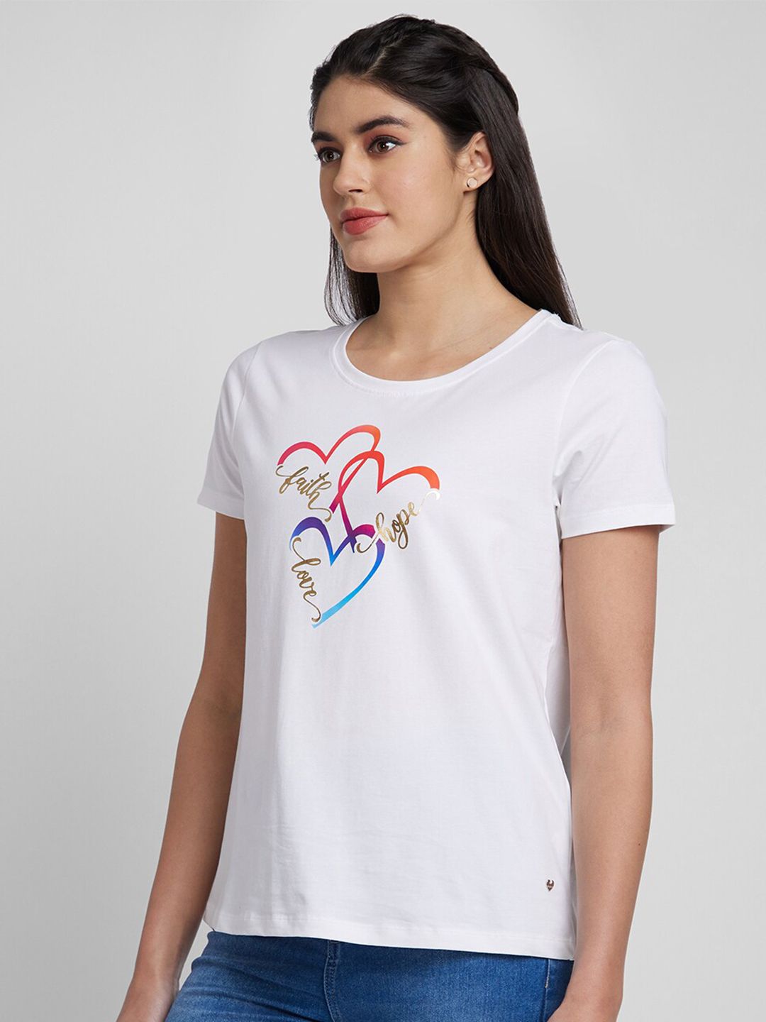 SPYKAR Typography Printed Cotton T-shirt