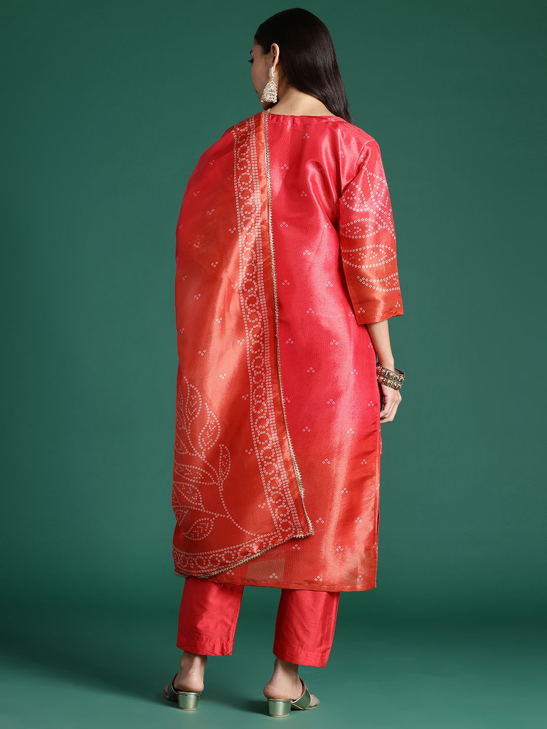 Indo Era Ethnic Motifs Printed Zari Kurta with Trousers & With Dupatta