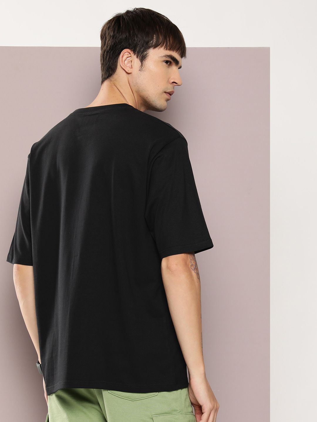 DILLINGER Men Graphic Printed Embossed Oversized T-shirt