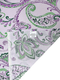 BOMBAY DYEING Purple Floral Cotton 140 TC Double Queen Bedsheet Set-2.28 m X 2.54 m