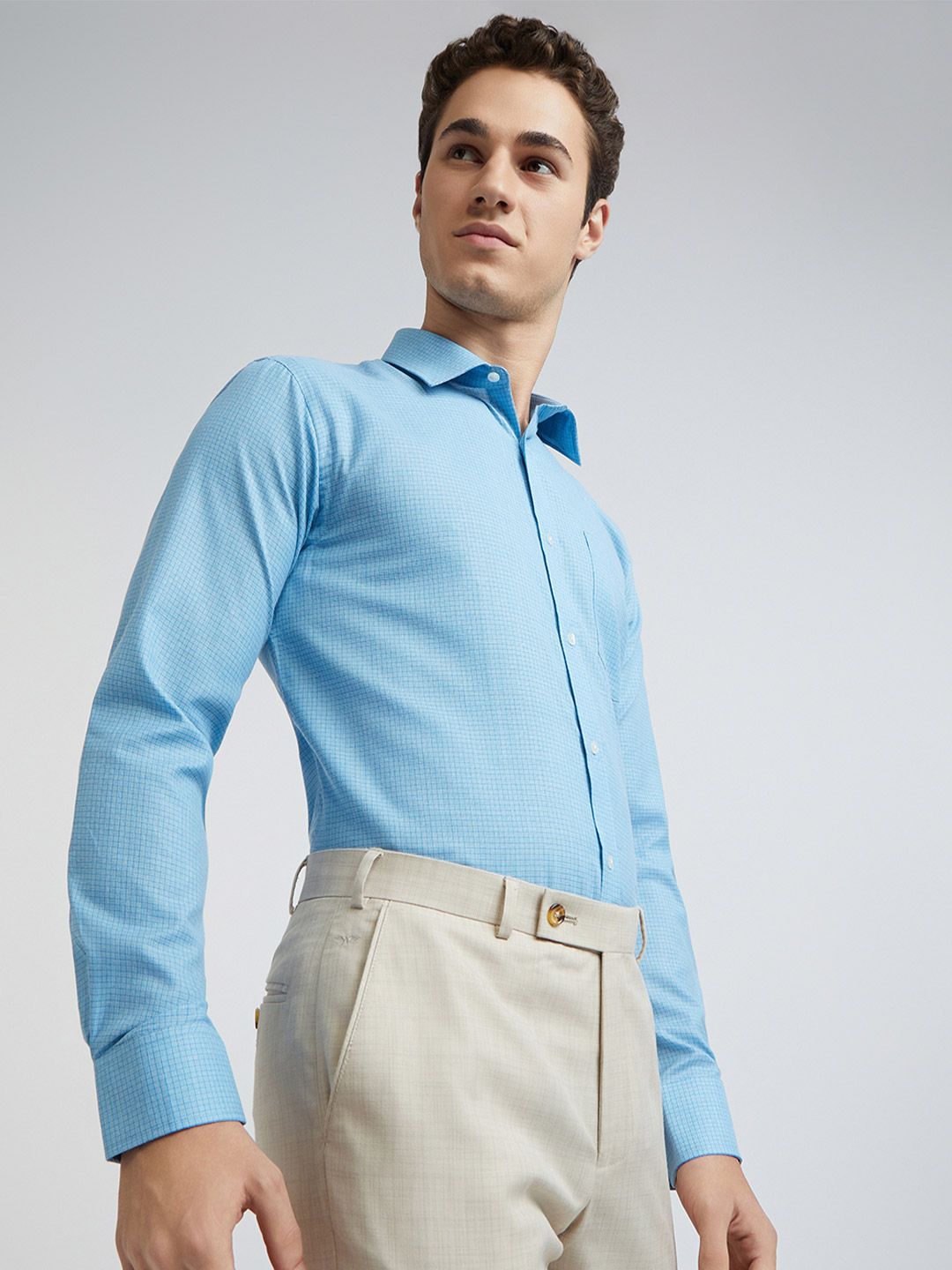 Park Avenue Slim Fit Self Design Opaque Formal Shirt