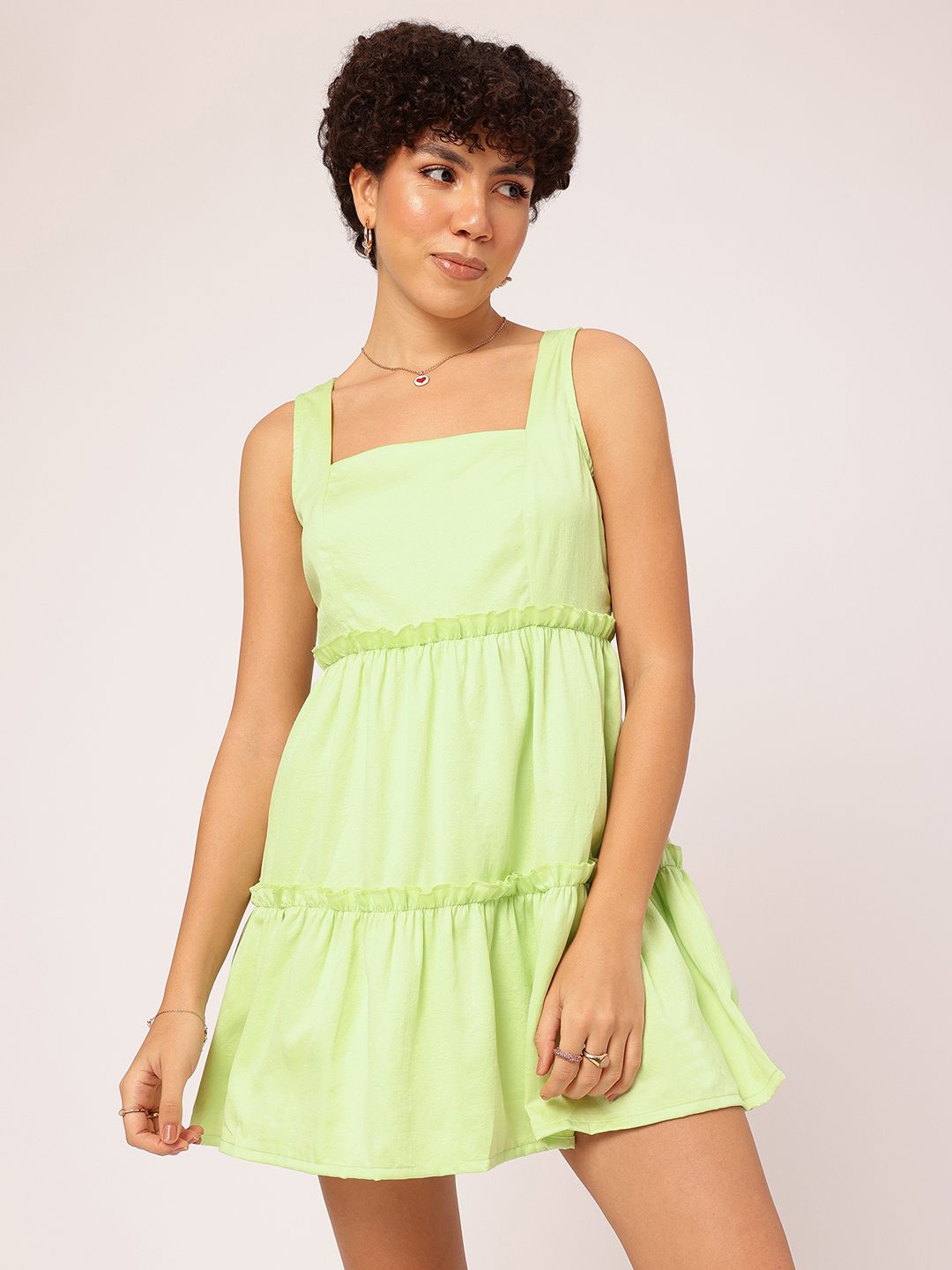 DressBerry Ruffled Radiance A-Line Mini Dress