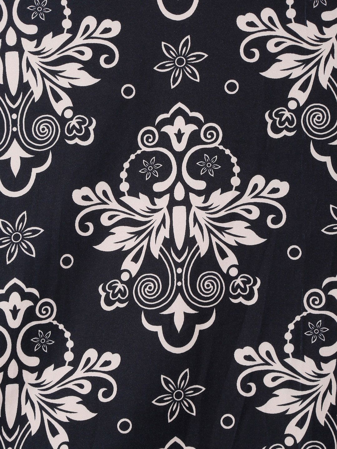 Cortina Black Printed Double-Seater Sofa Cover