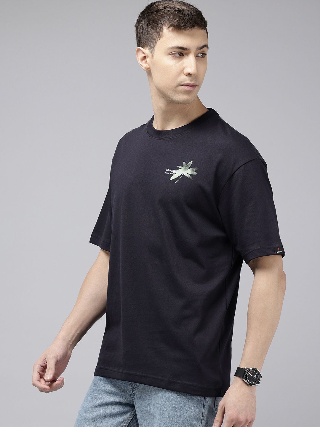 SPYKAR Oversized Fit Graphic Printed T-shirt