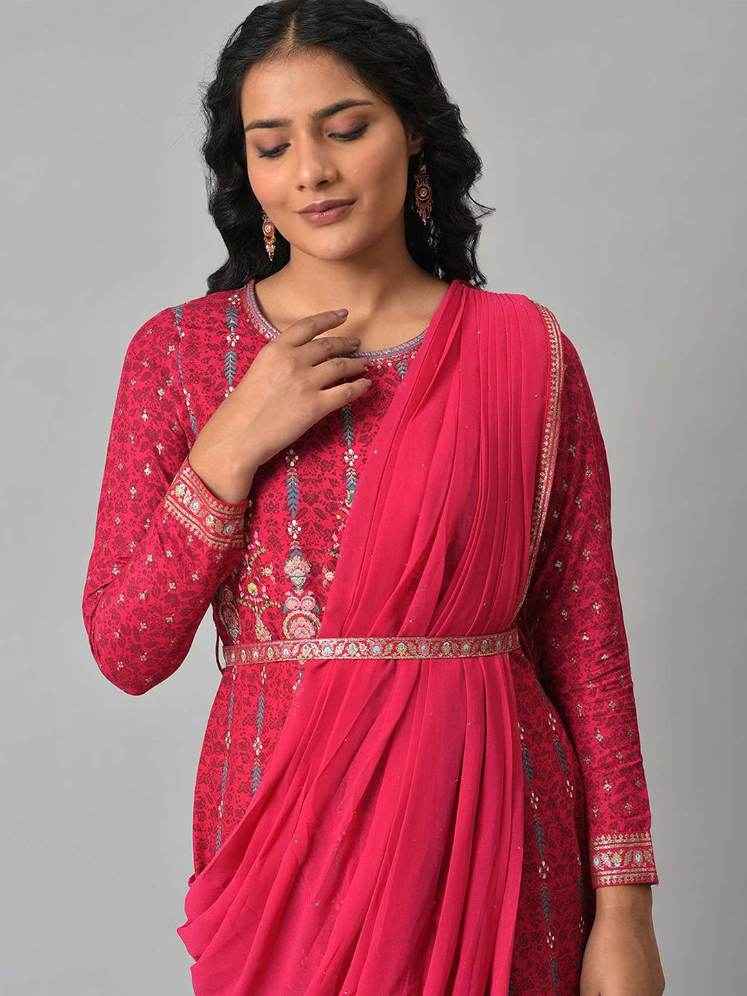 W Ethnic Motifs Maxi Dress
