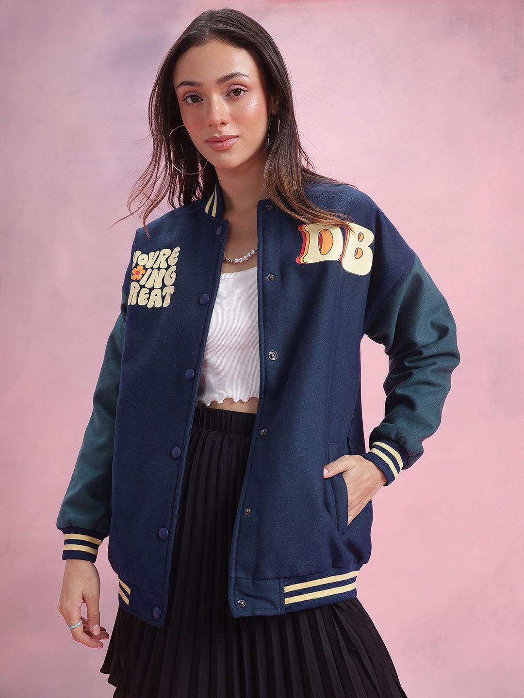 DressBerry Printed Bomber Jacket