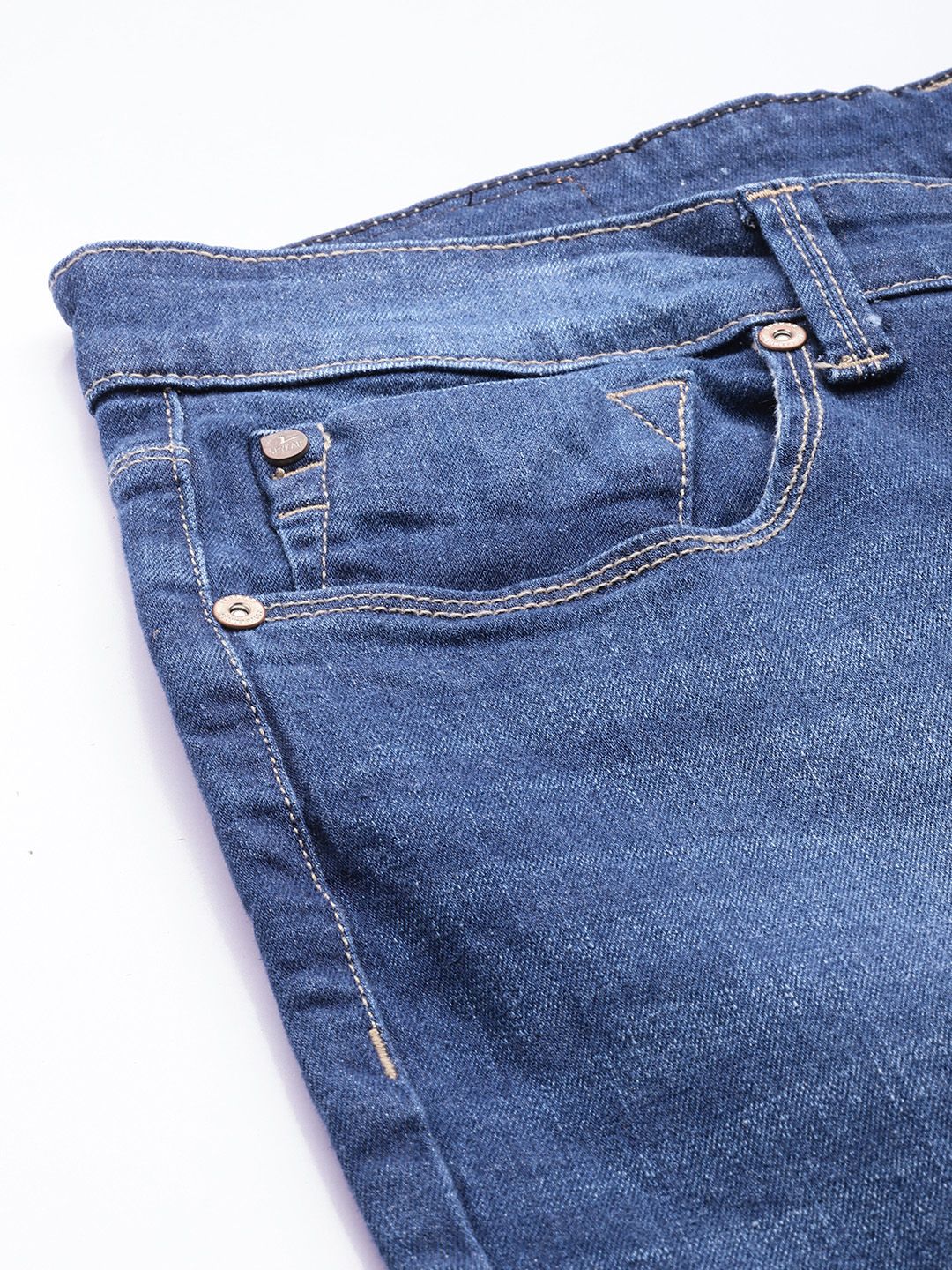 SPYKAR Men Slim Fit Low-Rise Heavy Fade Narrow Leg Stretchable Jeans