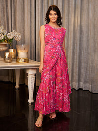 W Floral Printed Ethnic Maxi Dress