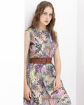 RAREISM Floral Print Sleeveless Fit & Flare Midi Dress