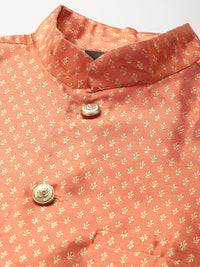SOJANYA Kurta Motif Etnik Teal Lelaki dengan Churidar