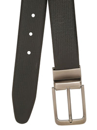 Teakwood Leathers Men Textured Leather Reversible Belt