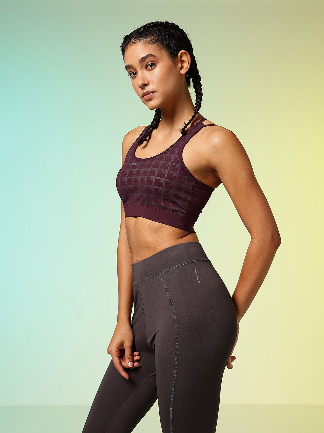 HRX by Hrithik Roshan Brand Logo Printed Rapid-Dry Running Bran