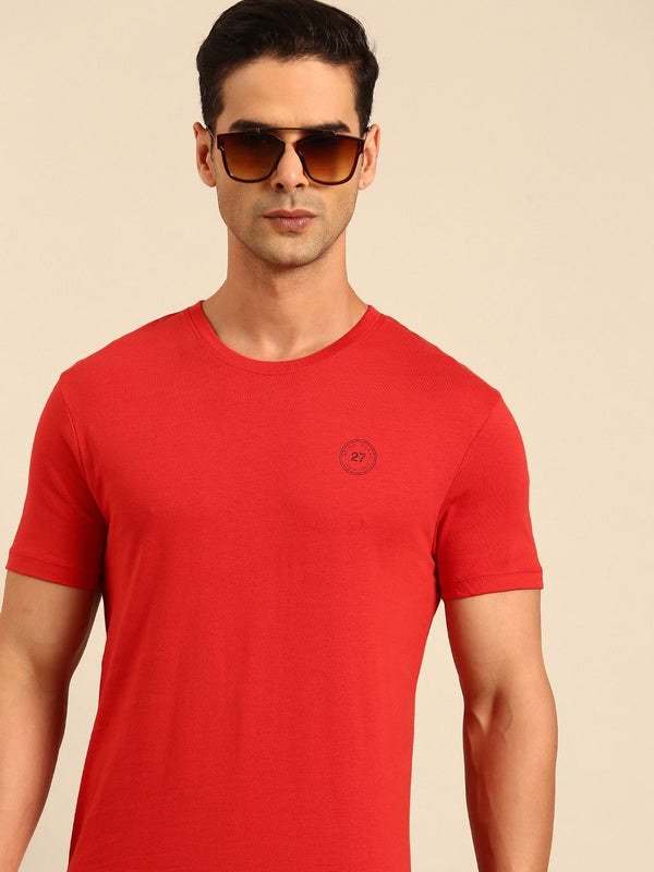 Being Human Pure Cotton Solid Casual T-shirt