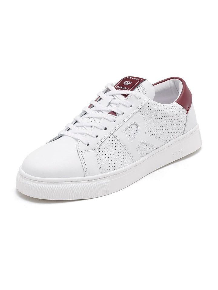 RARE RABBIT Men Perforations Leather Sneakers