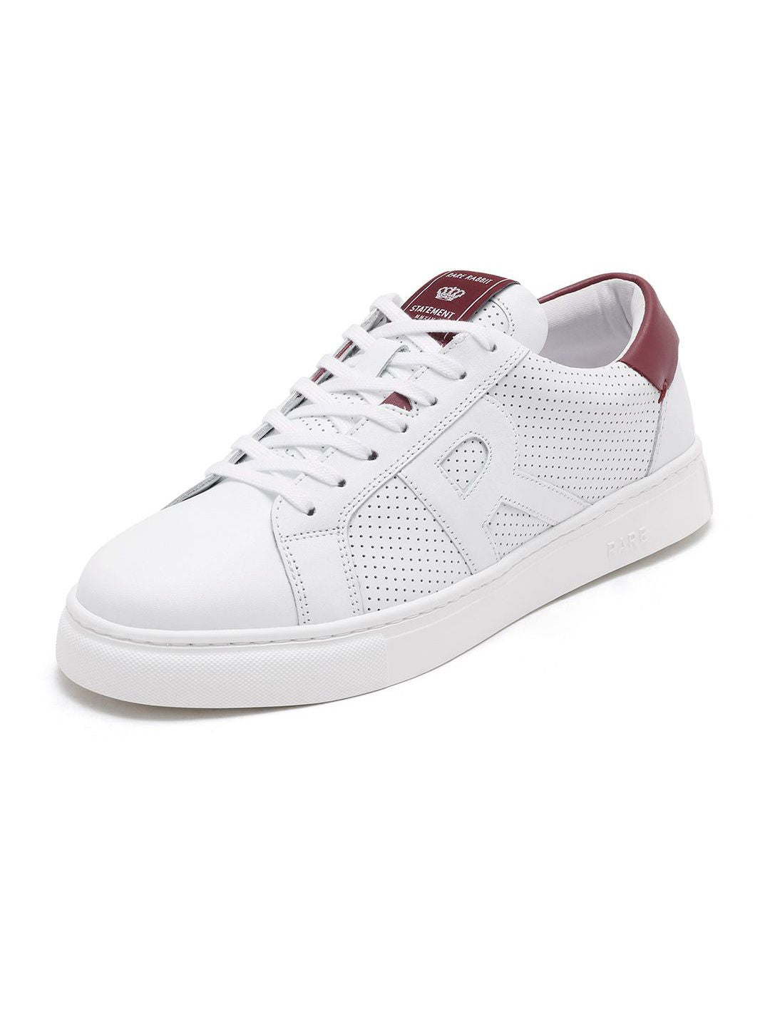 RARE RABBIT Men Perforations Leather Sneakers