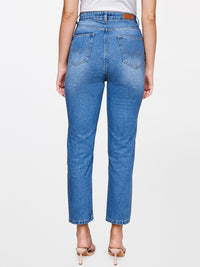 AND Women Mom Fit Cotton Trousers