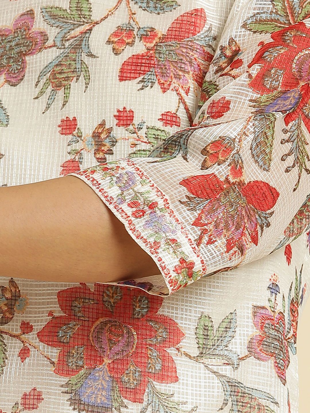 W Women Floral Printed Straight Kurta