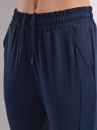 HRX by Hrithik Roshan Women Typography Detail Mid-Rise Regular Fit Running Track Pants