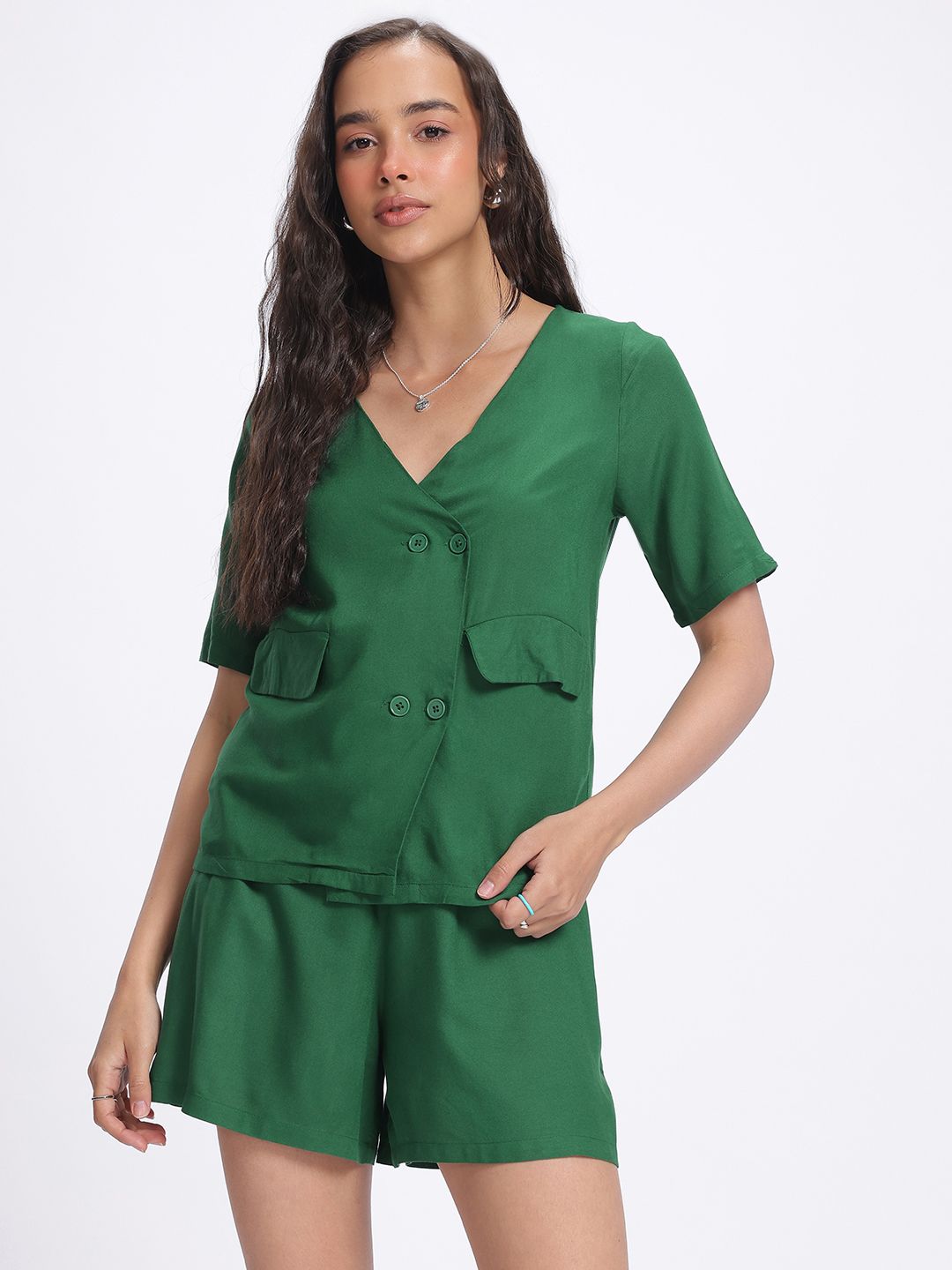 DressBerry MatchSet Snazz Double Breasted Cotton Overload Co-Ords